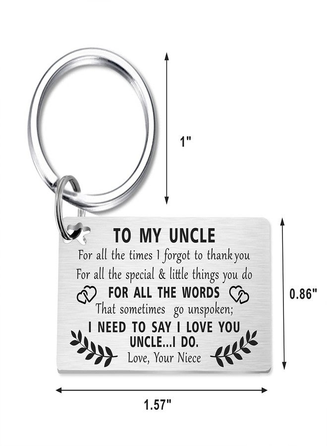 TANWIH Gifts for Uncle from Niece - I Love You Uncle Keychain - Uncles Birthday Christmas Fathers Day Keychain Gift from Niece - Image 4